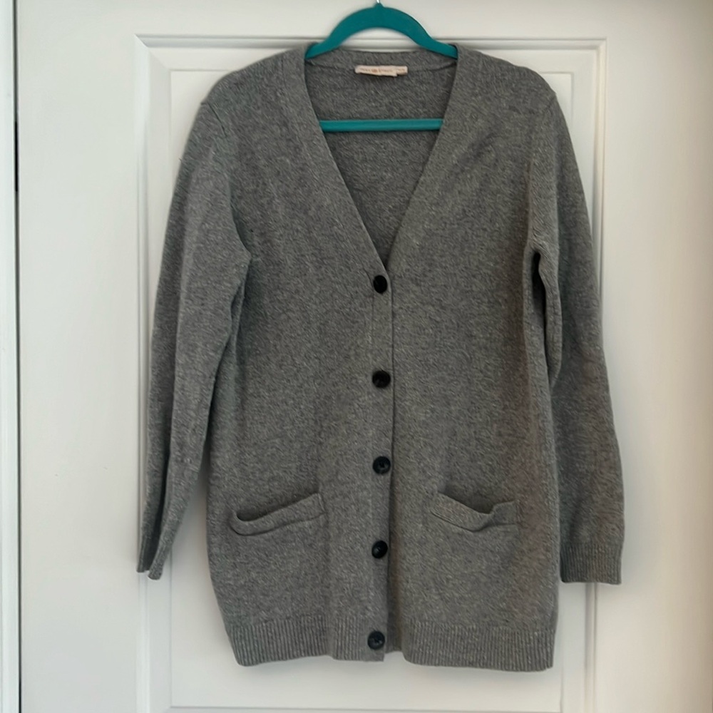 Tory Burch Grey Cardigan Sweater